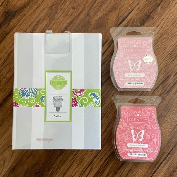 Scentsy Other - Scentsy Tea Rose Warmer and 2 Wax Bars